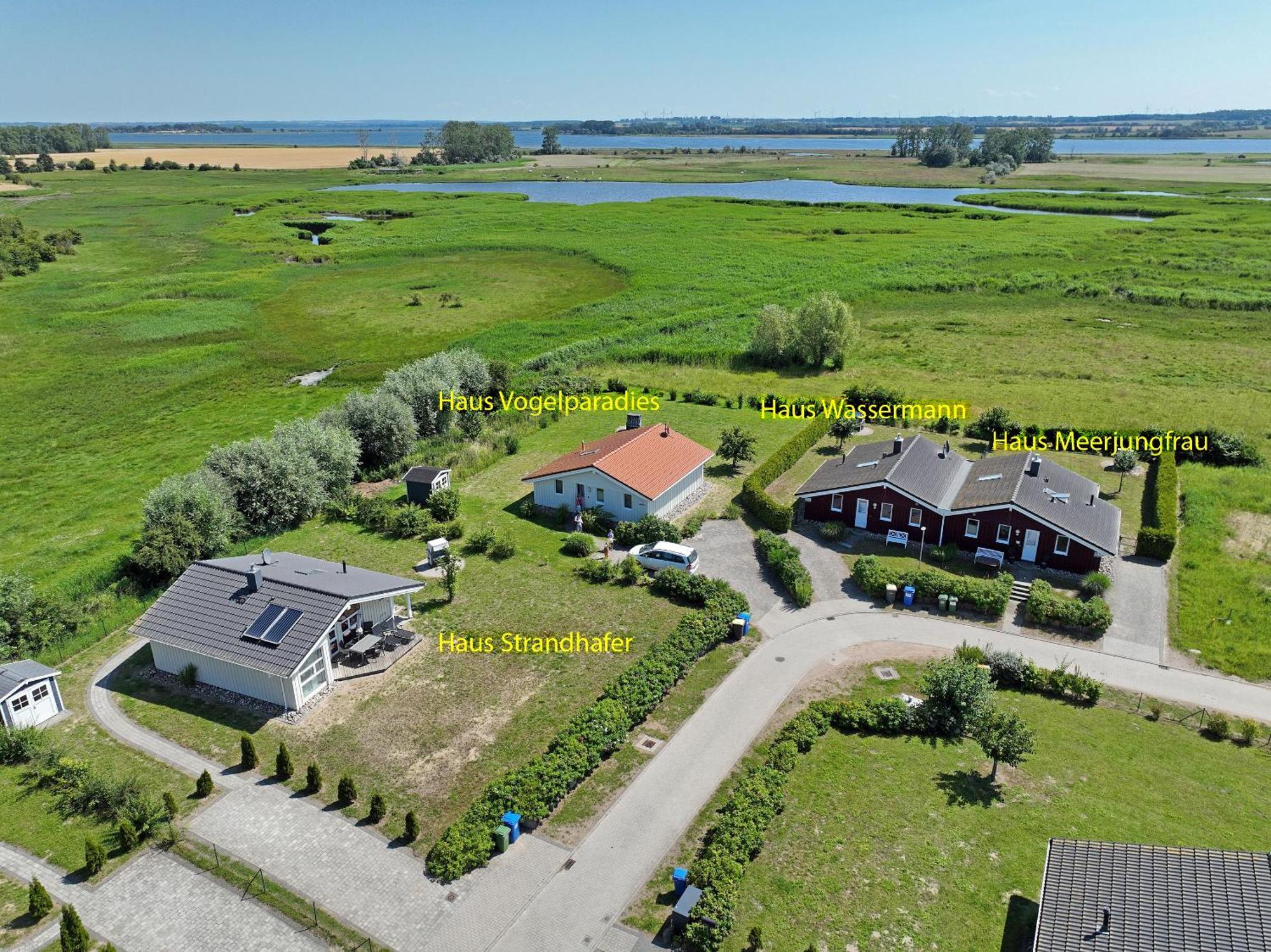 Dänische Ferienhäuser am Salzhaff Haus Vogelparadies Poel Exterior foto